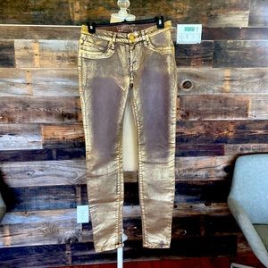 Robins Jeans size 26 Gold/Brown